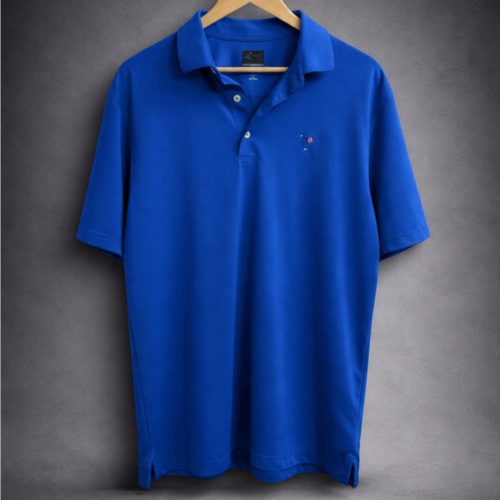 Greg Norman Play Dry Golf Polo Blue Men’s Large Performance Shirt